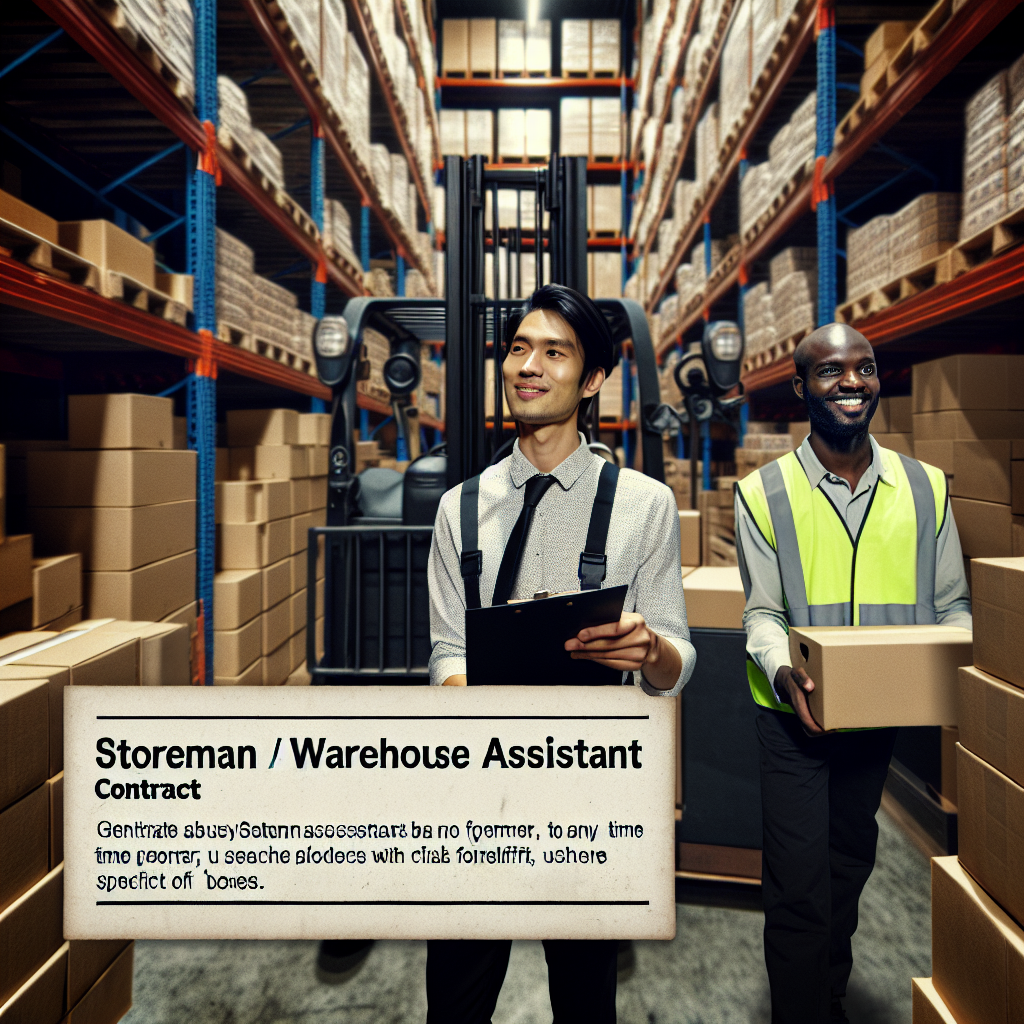 Storeman / Warehouse Assistant – Contract